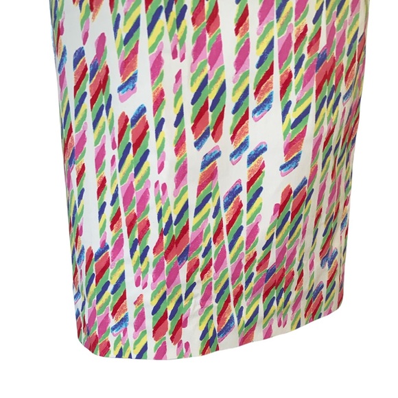AGNONA Italy Vibrant Abstract Brushstroke Print Pencil Midi Skirt - 8 - 44 - EUC - Picture 3 of 15